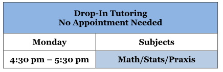 Cumberland tutoring schedule